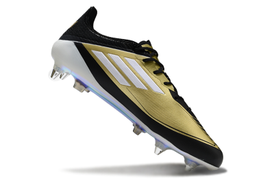 Men's Adidas F50 Elite SG Soft Ground Low-Tops Football Boots - Gold/Black/White