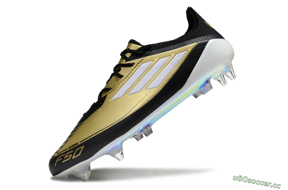 Men's Adidas F50 Elite SG Soft Ground Low-Tops Football Boots - Gold/Black/White 5