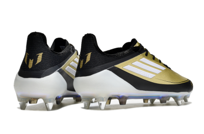 Men's Adidas F50 Elite SG Soft Ground Low-Tops Football Boots - Gold/Black/White