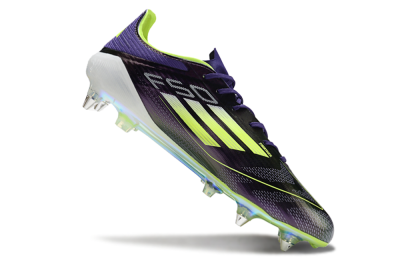Men's Adidas F50 Elite SG Soft Ground Low-Tops Football Boots - Purple/Yellow/Gold