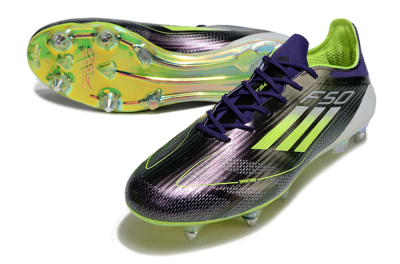 Men's Adidas F50 Elite SG Soft Ground Low-Tops Football Boots - Purple/Yellow/Gold