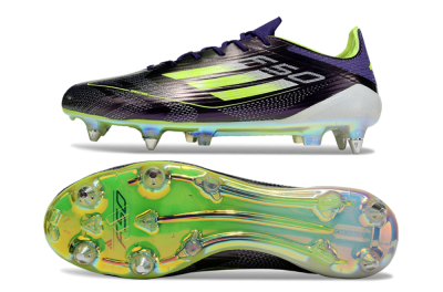 Men's Adidas F50 Elite SG Soft Ground Low-Tops Football Boots - Purple/Yellow/Gold
