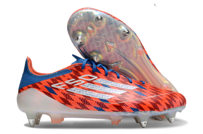 Men's Adidas F50 Elite SG Soft Ground Low-Tops Football Boots - Red/Blue/White