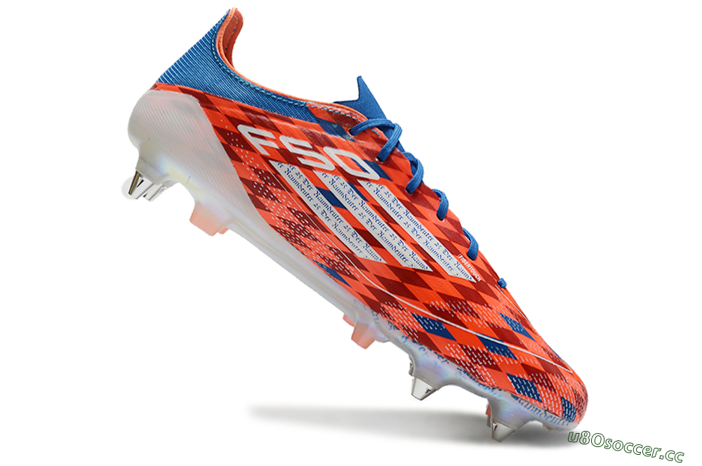 Men's Adidas F50 Elite SG Soft Ground Low-Tops Football Boots - Red/Blue/White 4