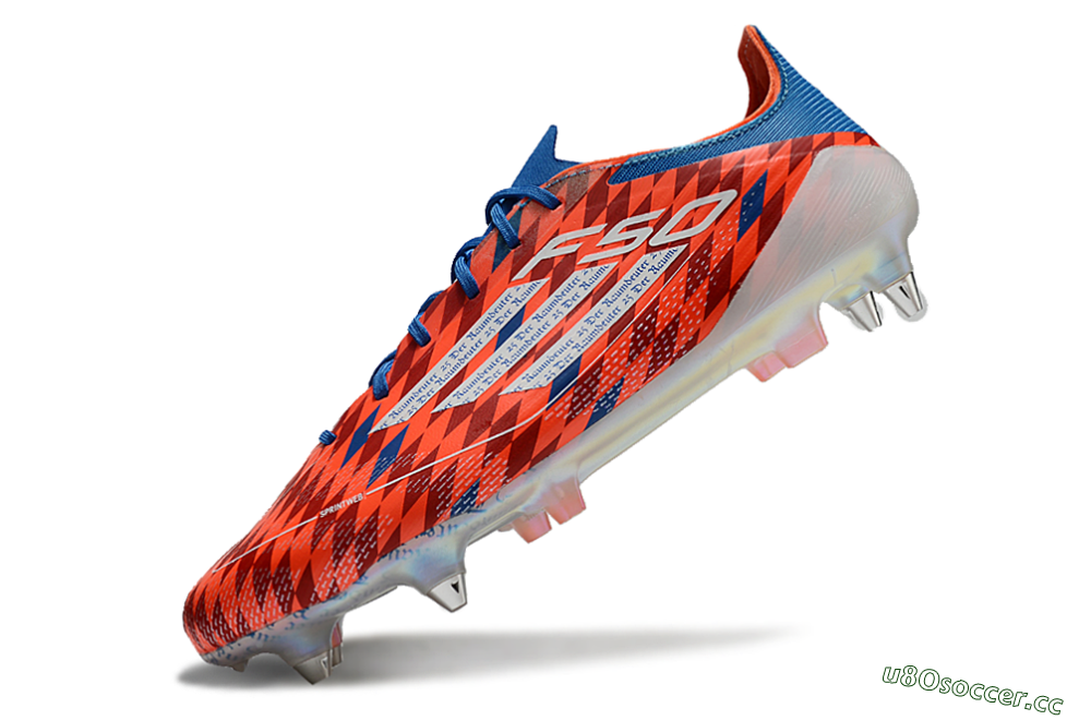Men's Adidas F50 Elite SG Soft Ground Low-Tops Football Boots - Red/Blue/White 5