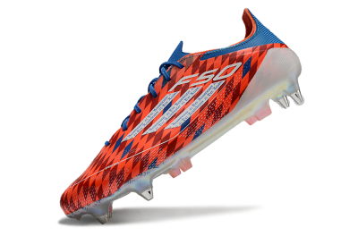 Men's Adidas F50 Elite SG Soft Ground Low-Tops Football Boots - Red/Blue/White
