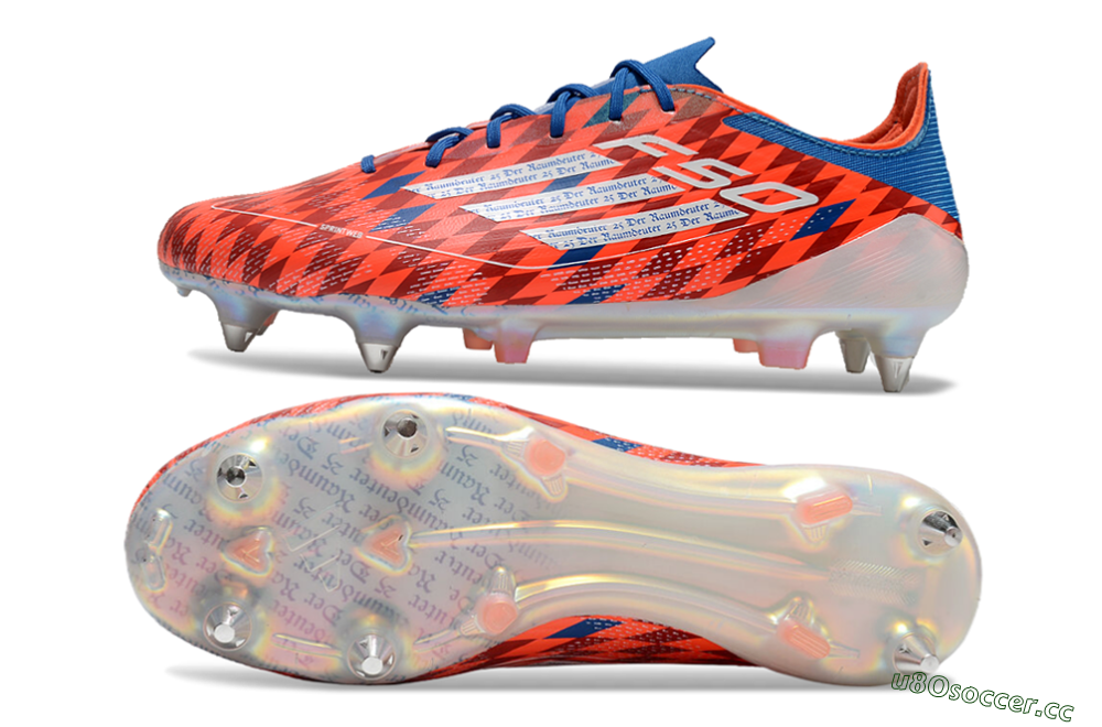 Men's Adidas F50 Elite SG Soft Ground Low-Tops Football Boots - Red/Blue/White 1