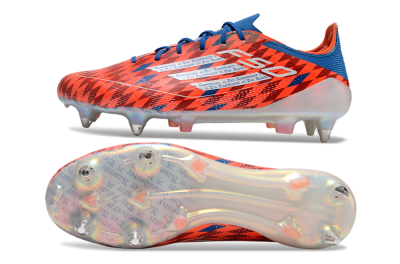 Men's Adidas F50 Elite SG Soft Ground Low-Tops Football Boots - Red/Blue/White