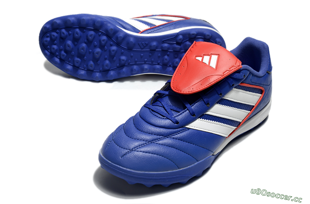 Men's Adidas Copa Gloro 2 TF Artificial Turf Low-Tops Football Shoes - Blue/White/Red 3
