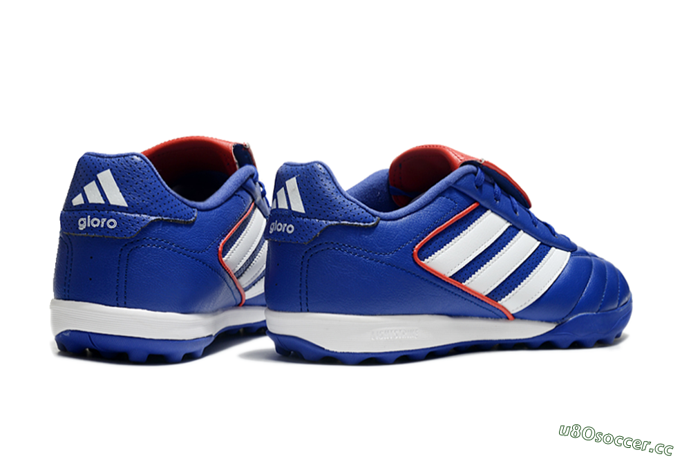 Men's Adidas Copa Gloro 2 TF Artificial Turf Low-Tops Football Shoes - Blue/White/Red 6