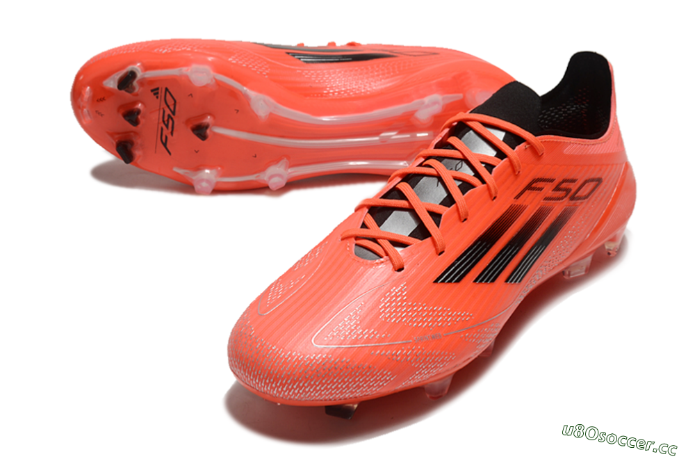 Men's Adidas F50 Elite FG Firm Ground Low-Tops Football Boots - Red/Black/Silver 3
