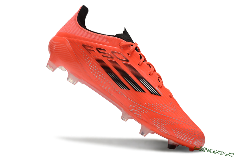 Men's Adidas F50 Elite FG Firm Ground Low-Tops Football Boots - Red/Black/Silver 4