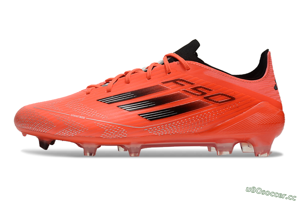 Men's Adidas F50 Elite FG Firm Ground Low-Tops Football Boots - Red/Black/Silver 0