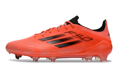 Men's Adidas F50 Elite FG Firm Ground Low-Tops Football Boots - Red/Black/Silver
