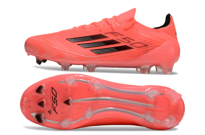 Men's Adidas F50 Adizero FG Firm Ground Low-Tops Football Boots - Red/Black