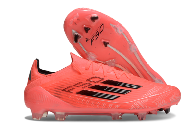 Men's Adidas F50 Adizero FG Firm Ground Low-Tops Football Boots - Red/Black