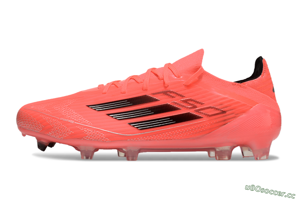 Men's Adidas F50 Adizero FG Firm Ground Low-Tops Football Boots - Red/Black 0