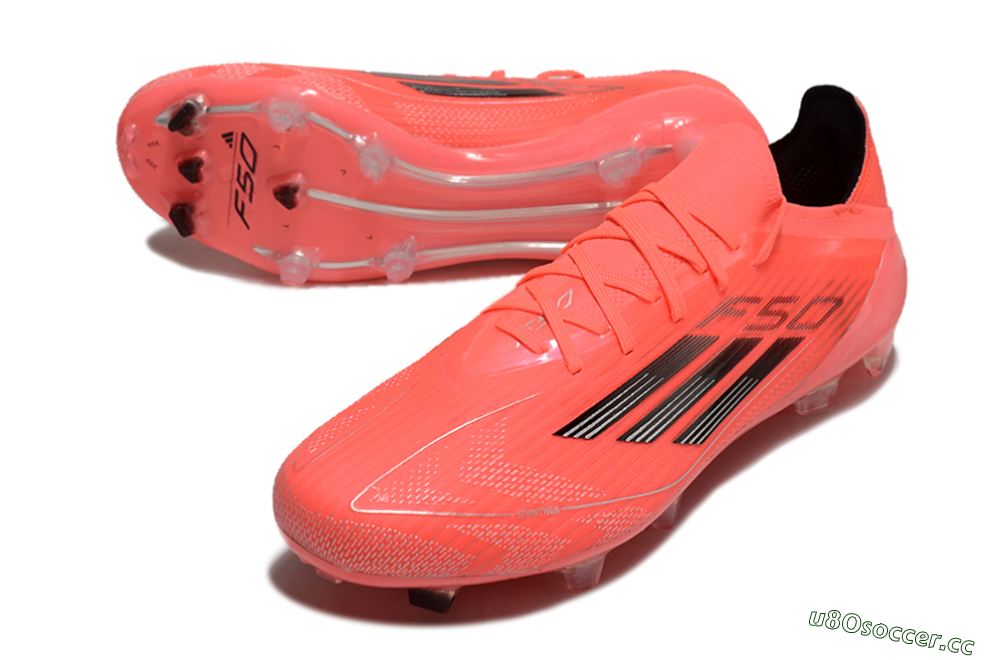 Men's Adidas F50 Adizero FG Firm Ground Low-Tops Football Boots - Red/Black 3