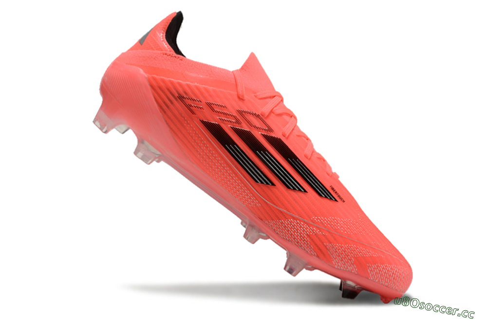 Men's Adidas F50 Adizero FG Firm Ground Low-Tops Football Boots - Red/Black 4