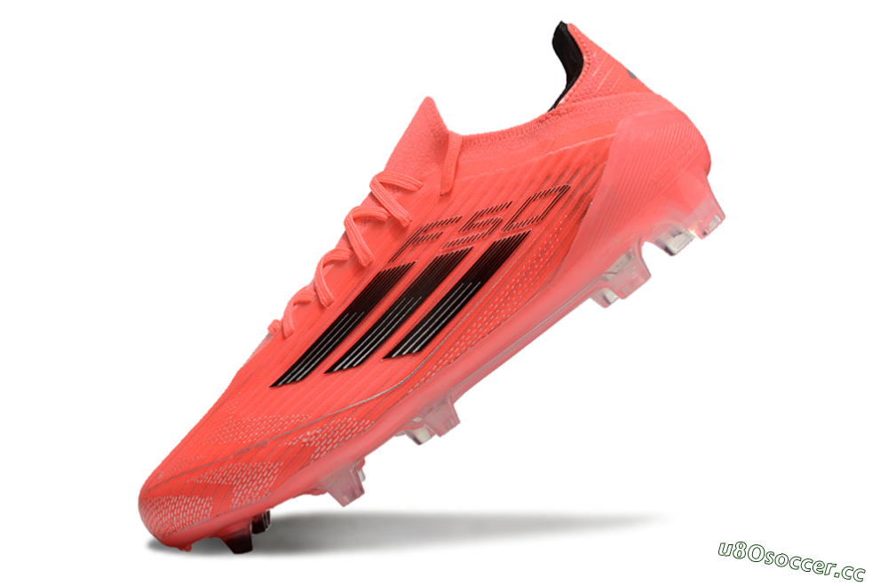 Men's Adidas F50 Adizero FG Firm Ground Low-Tops Football Boots - Red/Black 5