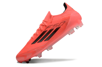 Men's Adidas F50 Adizero FG Firm Ground Low-Tops Football Boots - Red/Black