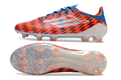 Men's Adidas F50 Elite FG Firm Ground Low-Tops Football Boots - Red/White/Blue