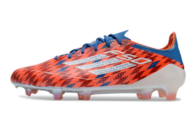Men's Adidas F50 Elite FG Firm Ground Low-Tops Football Boots - Red/White/Blue