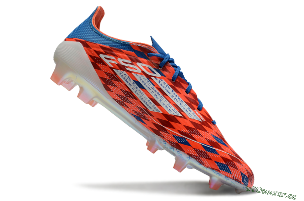 Men's Adidas F50 Elite FG Firm Ground Low-Tops Football Boots - Red/White/Blue 4