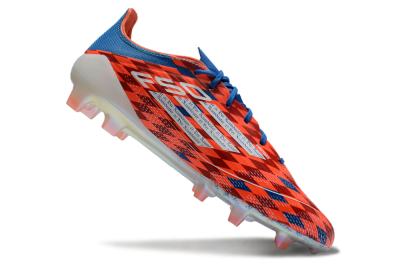 Men's Adidas F50 Elite FG Firm Ground Low-Tops Football Boots - Red/White/Blue