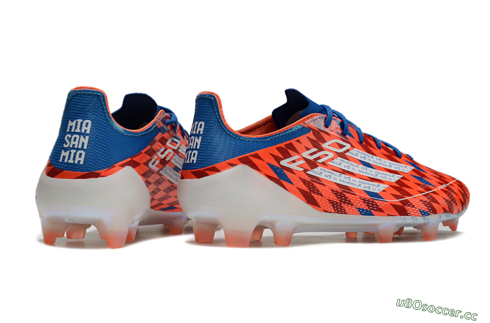 Men's Adidas F50 Elite FG Firm Ground Low-Tops Football Boots - Red/White/Blue 6