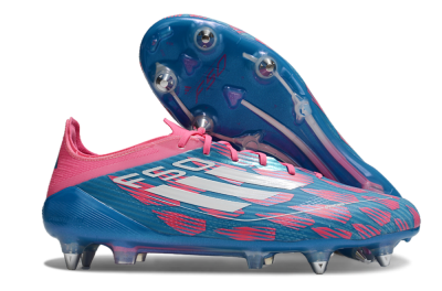 Men's Adidas F50 Elite SG Soft Ground Low-Tops Football Boots - Blue/Pink