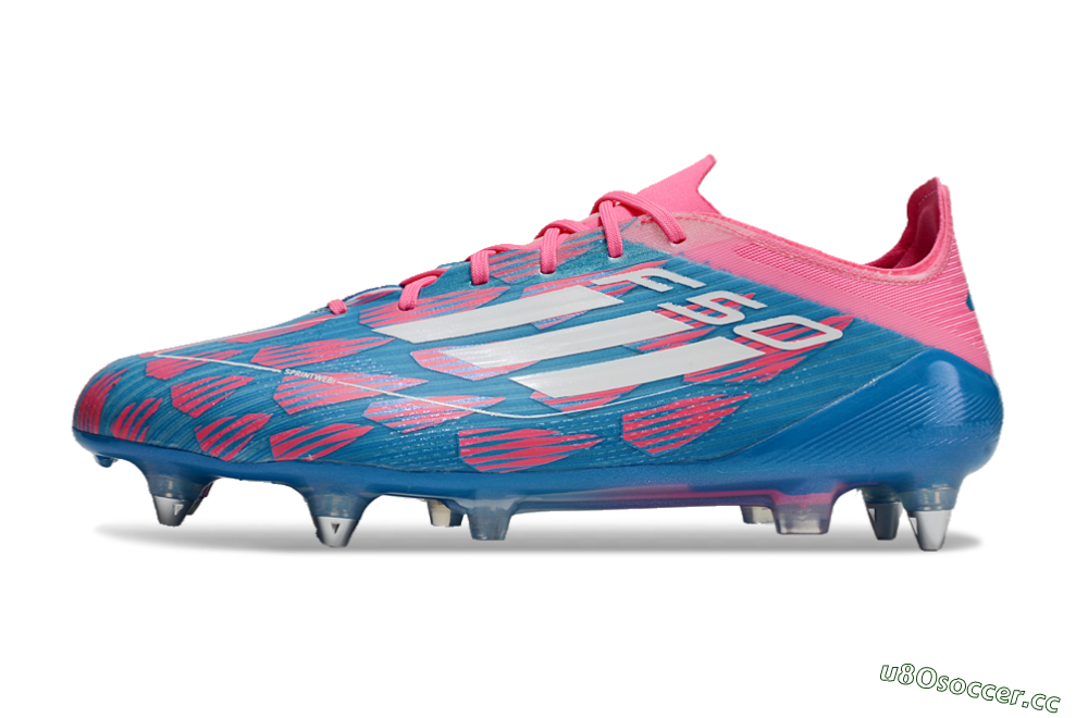 Men's Adidas F50 Elite SG Soft Ground Low-Tops Football Boots - Blue/Pink 0