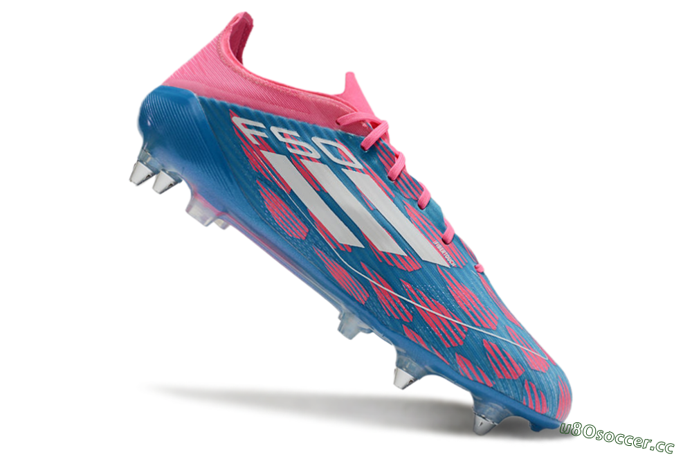 Men's Adidas F50 Elite SG Soft Ground Low-Tops Football Boots - Blue/Pink 4