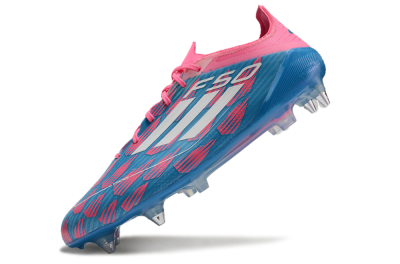 Men's Adidas F50 Elite SG Soft Ground Low-Tops Football Boots - Blue/Pink