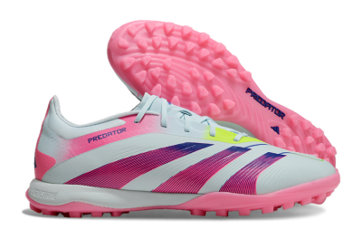 Men's Adidas Predator 24 Elite TF Artificial Turf Low-Tops Football Shoes - Jade/Pink/Yellow