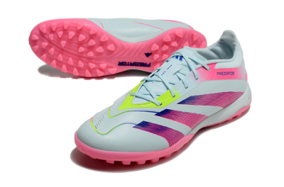 Men's Adidas Predator 24 Elite TF Artificial Turf Low-Tops Football Shoes - Jade/Pink/Yellow