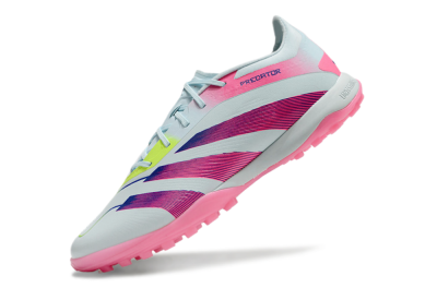 Men's Adidas Predator 24 Elite TF Artificial Turf Low-Tops Football Shoes - Jade/Pink/Yellow