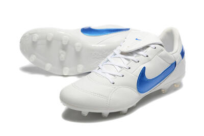Men's Nike The Premier 3 FG Firm Ground Low-Tops Football Boots - Beige/Blue/White