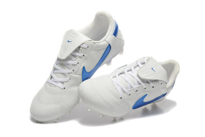 Men's Nike The Premier 3 FG Firm Ground Low-Tops Football Boots - Beige/Blue/White