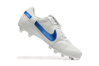 Men's Nike The Premier 3 FG Firm Ground Low-Tops Football Boots - Beige/Blue/White