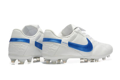 Men's Nike The Premier 3 FG Firm Ground Low-Tops Football Boots - Beige/Blue/White