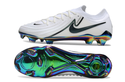 Men's Nike Phantom Luna Elite FG Firm Ground Low-Tops Football Boots - White/Black/Gold