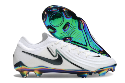 Men's Nike Phantom Luna Elite FG Firm Ground Low-Tops Football Boots - White/Black/Gold