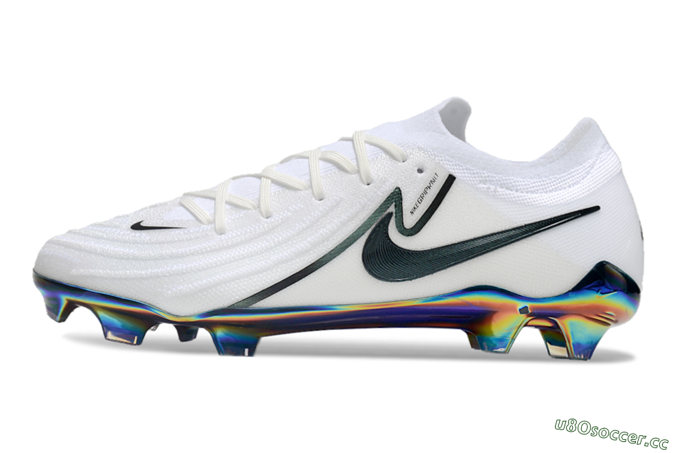 Men's Nike Phantom Luna Elite FG Firm Ground Low-Tops Football Boots - White/Black/Gold 0