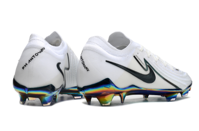Men's Nike Phantom Luna Elite FG Firm Ground Low-Tops Football Boots - White/Black/Gold