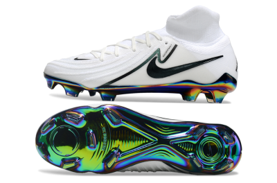Men's Nike Phantom Luna Elite FG Firm Ground High-Tops Football Boots - White/Black/Gold