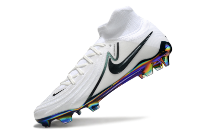 Men's Nike Phantom Luna Elite FG Firm Ground High-Tops Football Boots - White/Black/Gold