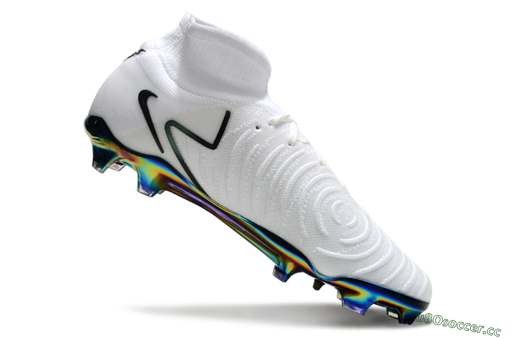 Men's Nike Phantom Luna Elite FG Firm Ground High-Tops Football Boots - White/Black/Gold 5