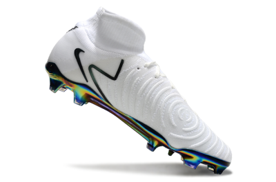 Men's Nike Phantom Luna Elite FG Firm Ground High-Tops Football Boots - White/Black/Gold