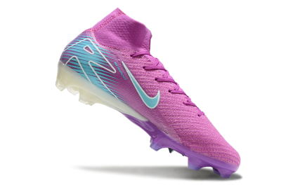 Men's Nike Air Zoom Mercurial Superfly 10 Elite FG Firm Ground High-Tops Football Boots - Purple/Green